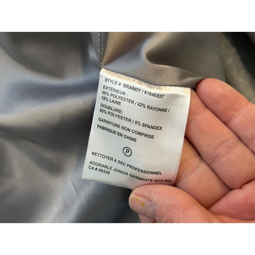 SOSKEN Brandy Waterfall Woll Blend Coat in Gray Sz M - Picture 13 of 15